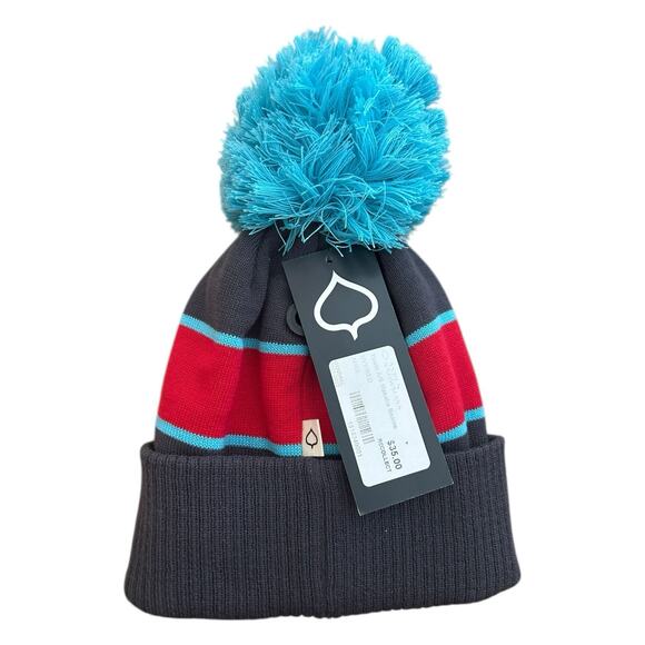 Aspen Snowmass Youth A/S‎ Makaha Beanie Navy/Red - Picture 5 of 8